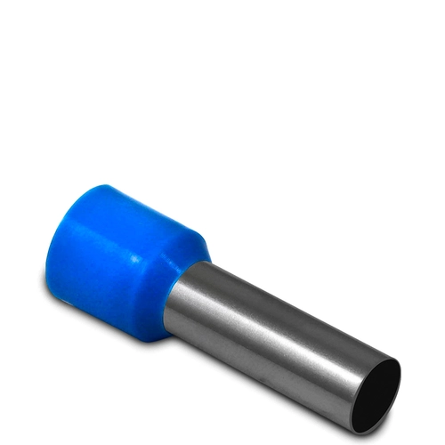 Terminal Pré-Isolado Tubular Longo Simples 16mm² - Azul – E1618 SIBRATEC