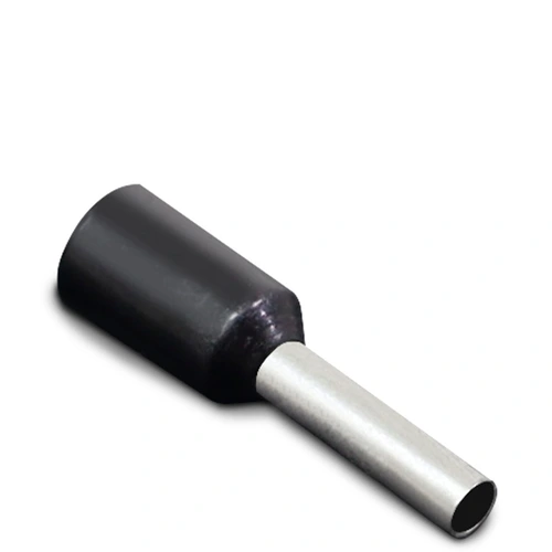 Terminal Pré-Isolado Tubular Simples 1,5mm² - Preto – E1508 SIBRATEC