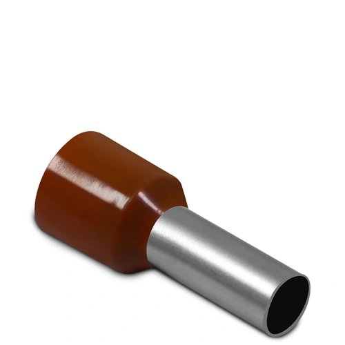 Terminal Pré-Isolado Tubular Simples 10mm² - Marrom – E1012 SIBRATEC