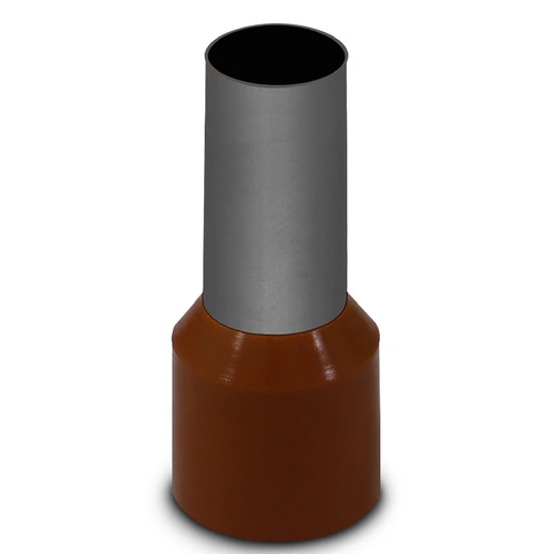 Terminal Pré-Isolado Tubular Simples 10mm² - Marrom – E1012 SIBRATEC