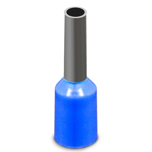 Terminal Pré-Isolado Tubular Simples 2,5mm² - Azul – E2508 SIBRATEC