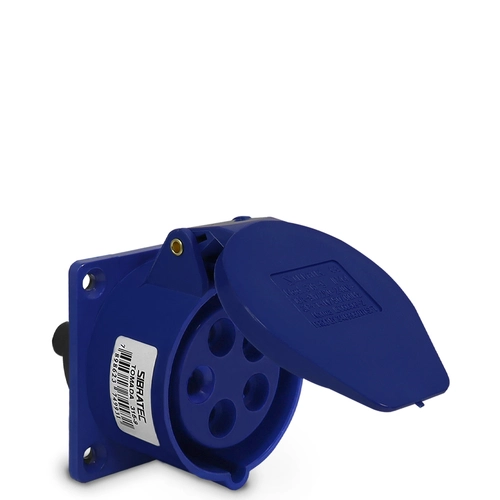 Tomada de Embutir 315-9 - 3P+N+T 9H 220Vca/16A Azul IP44 SIBRATEC