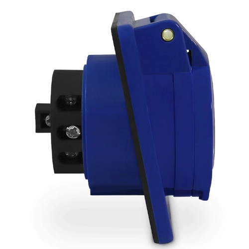 Tomada de Embutir 414-9 - 3P+T 9H 220Vca/16A Azul IP44 Sibratec