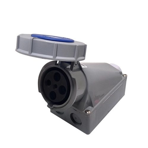 Tomada de parede/sobrepor 1342-9 - 3P+T 9H 220VAC/63A Azul IP67 Sibratec