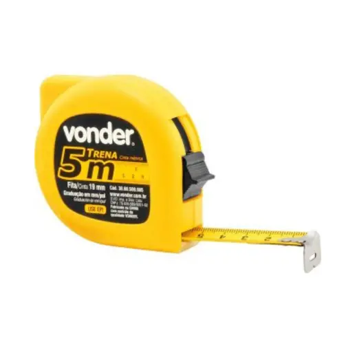 Trena de aço 5 m x 19 mm VONDER