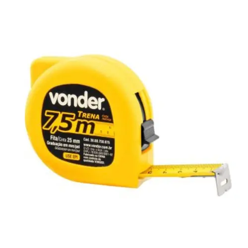 Trena de aço 7,5 m x 25 mm VONDER