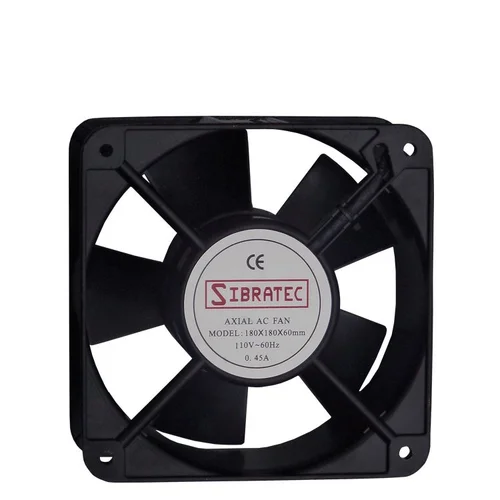 Ventilador 18x18x6cm com Corpo Metálico e Eixo com Rolamento. Alimentação: 127V