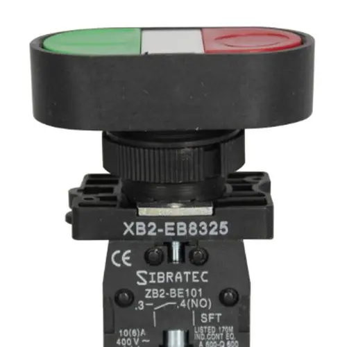 Botão Duplo XB2 Sem Iluminação Arredondado Sibratec