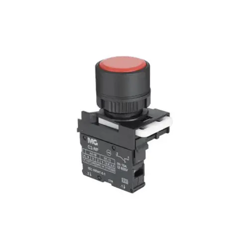 Botão faceado simples sem visor Margirius - NF Vermelho