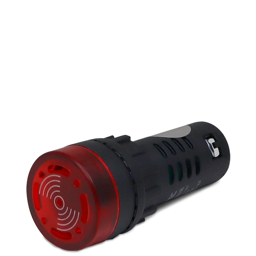 Buzzer e Sinalizador Luminoso AD22-220 Som Intermitente 220Vca 72dB Furação Ø22mm SIBRATEC