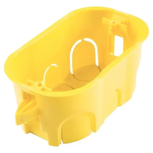 Caixa de Passagem de Embutir 4X2 Drywall Amarelo Mondiale