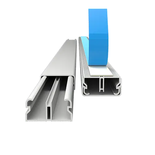 Canaleta 20x10 com fita dupla face - Branca ENERBRAS