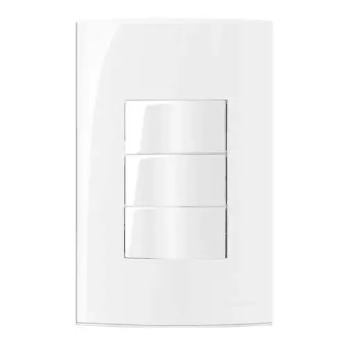 Conjunto MarGirius Sleek 1 interruptor simples + 2 interruptores paralelos 