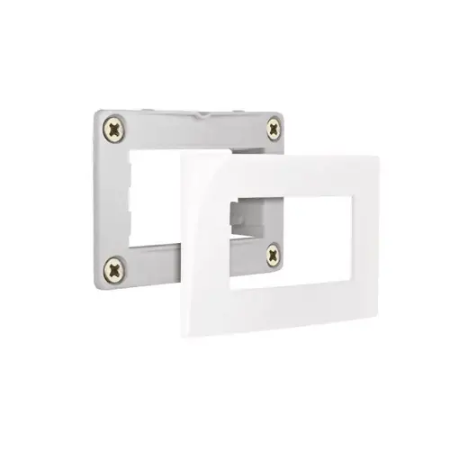 Conjunto Placa c/ sup para móvel 65x45 MM - Marrom