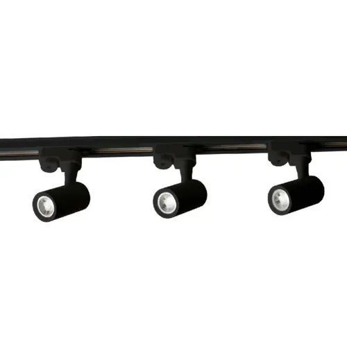 Kit Spot LED de trliho preta 9W 4000K Ecoforce