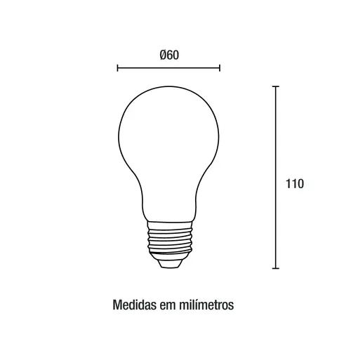 Lâmpada LED A60 12W 1050Lm - 6.500K