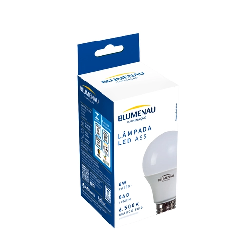Lâmpada Led Bulbo A55 6W 540LM