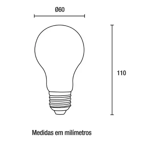 Lâmpada LED Bulbo A60 E27 - 15W - 6.500K