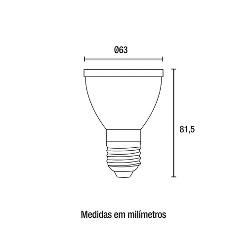 Lâmpada LED PAR20 4,8W - 420lm 6.500K