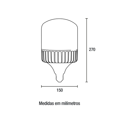 Lâmpada LED Ultra 100W - 9000lm 6.500K