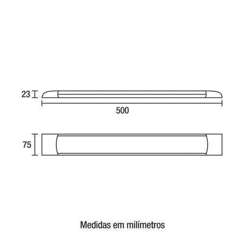 Luminária LED Slim 50cm 18W - 6.500K