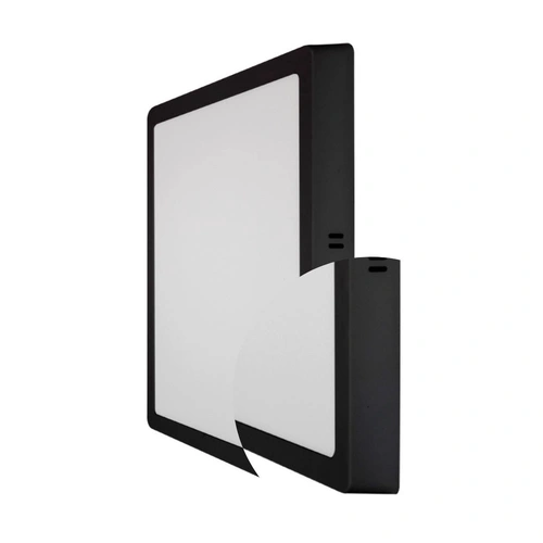Painel LED Sobrepor Quadrado Alumínio 24W 6.500K - Preto Blumenau