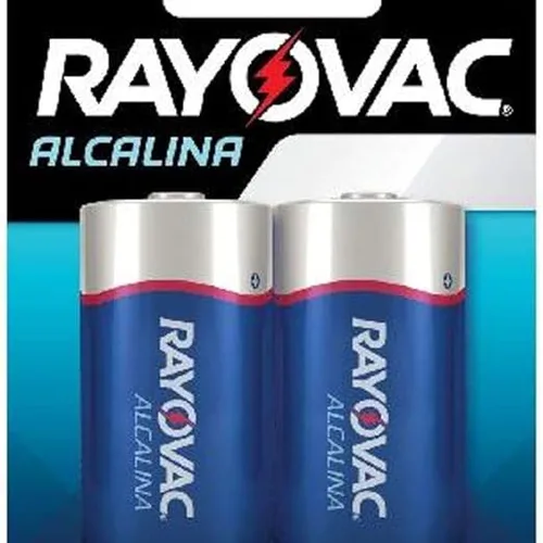 Pilha, Alcalina, Azul, D Grande, Pacote de 2 Rayovac