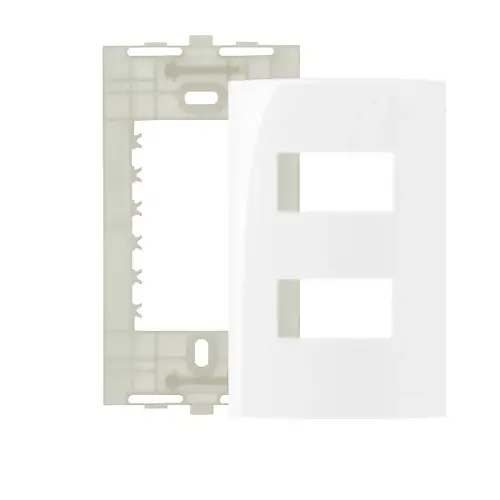 Placa 4×2 – 2 postos horizontais separados + suporte Margirius