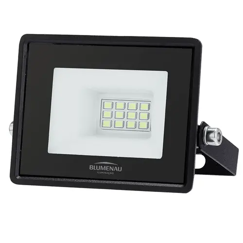 Refletor LED Tech Alumínio 10W Preto Blumenau - 6.500K