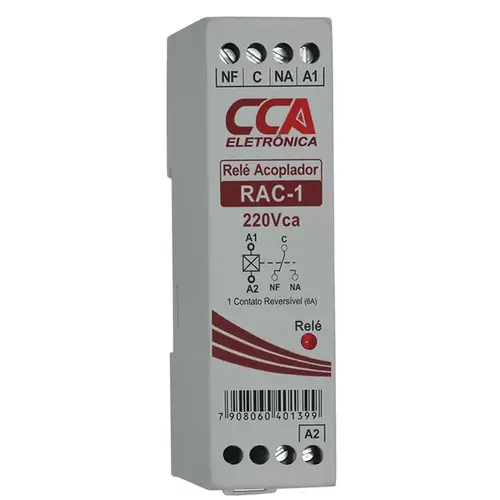 Relé Acoplador | 1 Contato Reversível 220Vca