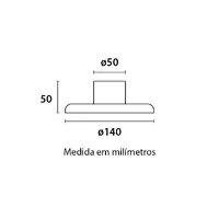 Plafonier Soquete E27 - Branco Blumenau - imagem 1