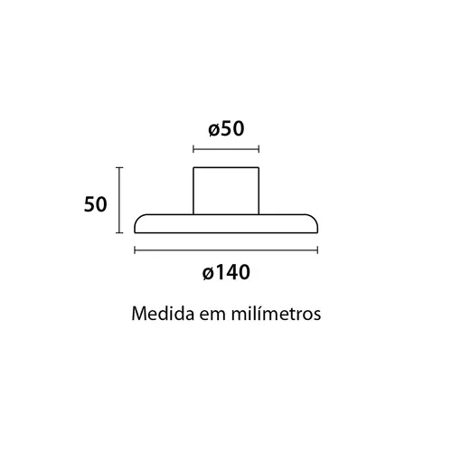 Plafonier Soquete E27 - Branco Blumenau