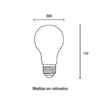 Lâmpada LED A60 9W 3.000K Blumenau - imagem 1