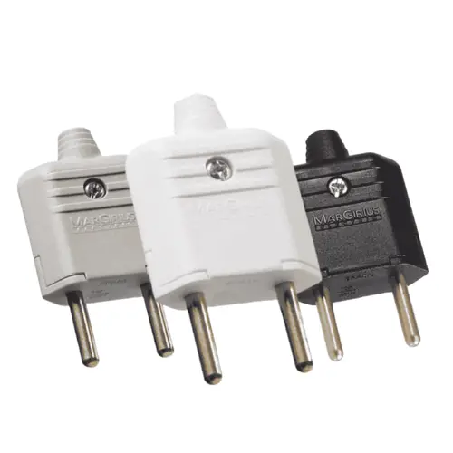 Plugue Desmontável 2P 180º de 10A MarGirius