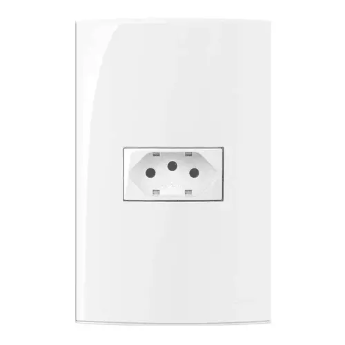 Conjunto 4×2 1 tomada 10A 250V Sleek Margirius