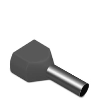 Terminal Pré-Isolado Tubular Duplo 4,0mm² - Cinza – TE4012 SIBRATEC - imagem 1