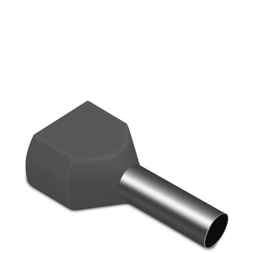 Terminal Pré-Isolado Tubular Duplo 4,0mm² - Cinza – TE4012 SIBRATEC