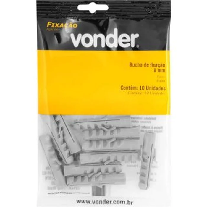 Bucha de nylon para fixação 8 mm, VONDER