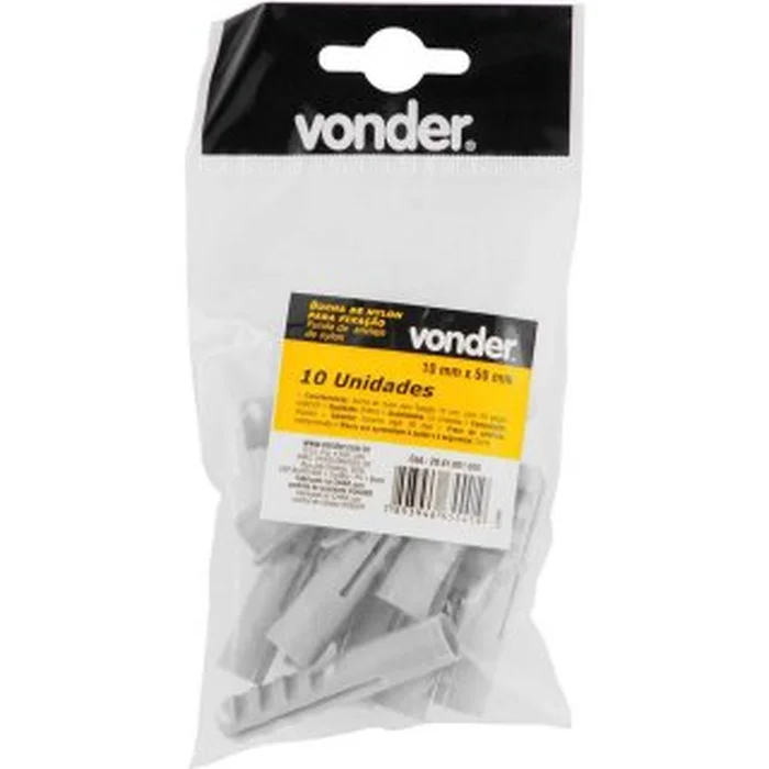 Bucha de nylon para fixação 10 mm, VONDER