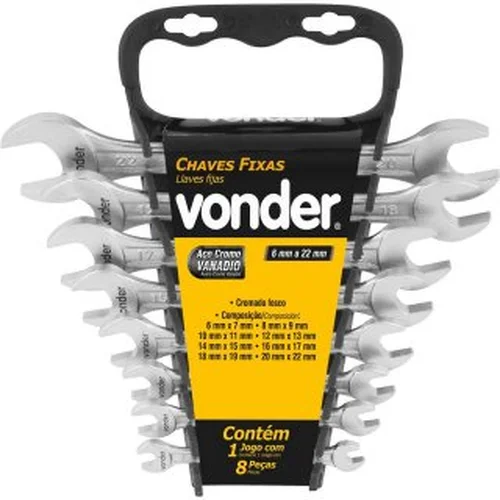 Jogo de chaves fixas, 6 mm a 22 mm, VONDER