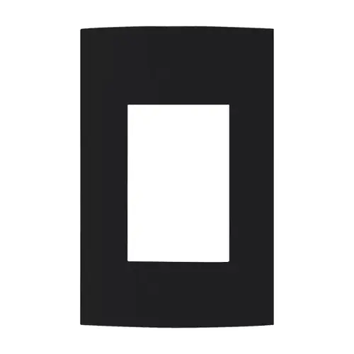 Placas 4×2’’ 3 postos horizontais Clean Ebony