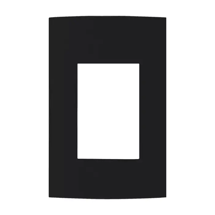 Placas 4×2’’ 3 postos horizontais Clean Ebony