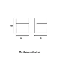 Arandela Flip 2 Aletas Preto Fosco Germany - imagem 3