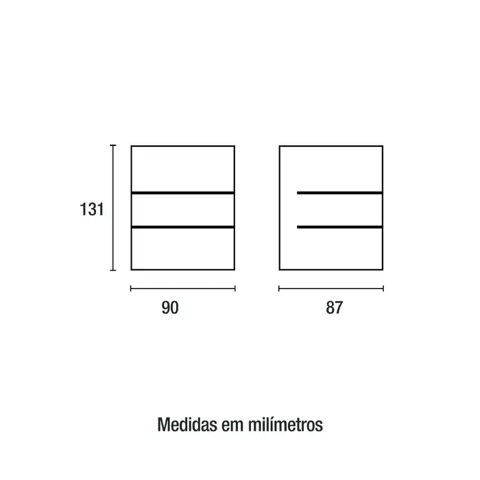 Arandela Flip 2 Aletas Preto Fosco Germany