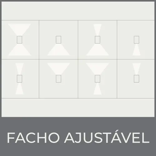 Arandela Flip 2 Aletas Preto Fosco Germany