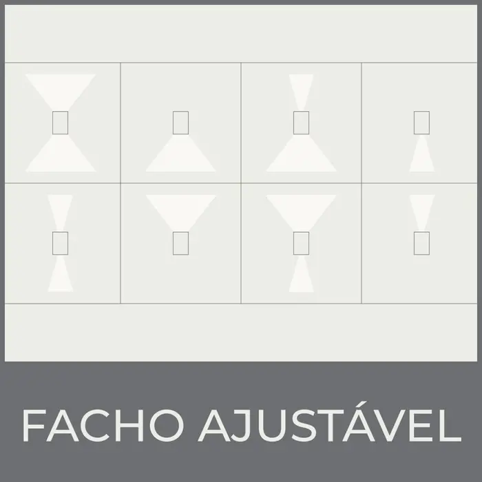 Arandela Flip 2 Aletas Preto Fosco Germany