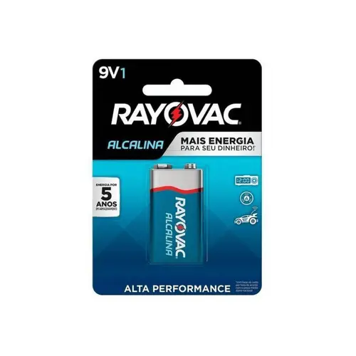 Pilha Alcalina 9V Rayovac