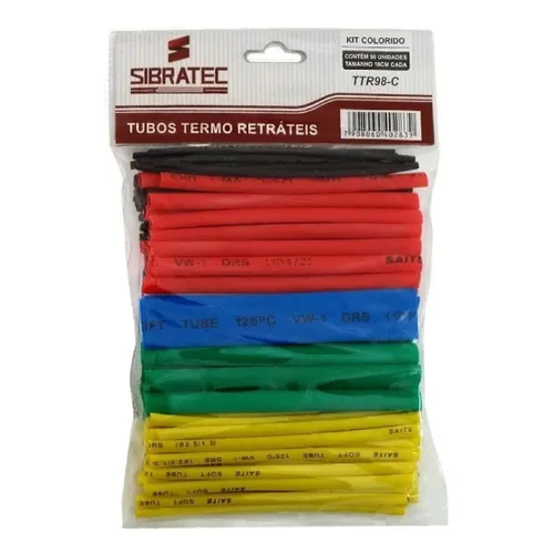 Tubos Termo Retrateis Kit Colorido Sibratec