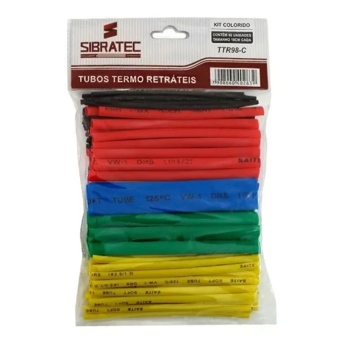 Tubos Termo Retrateis Kit Colorido Sibratec