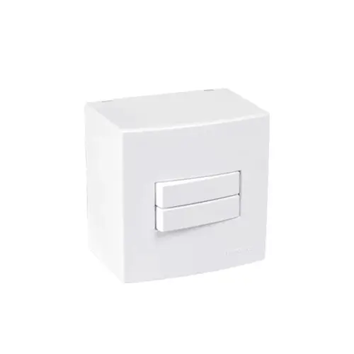 Caixa Sobrepor 75x75mm 1 interruptor duplo simples Sleek Margirius